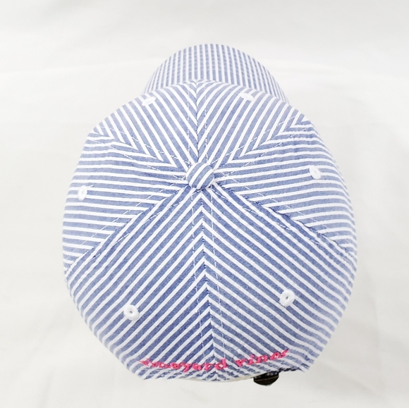 Woman's Vineyard Vines Logo Stripe Basketball Cap - Picture 7 of 8